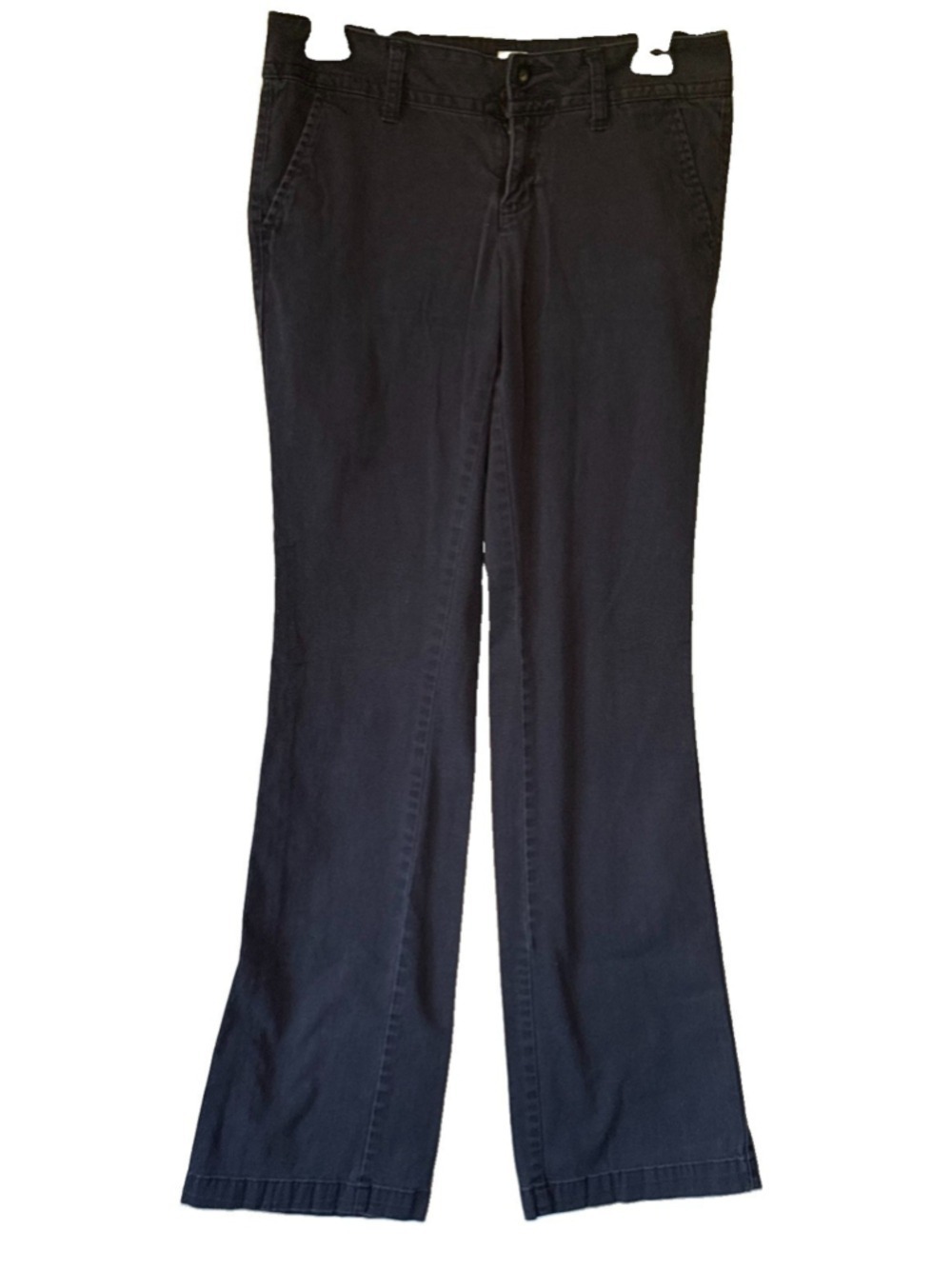 Arizona Jean Co Pants 5 Long Navy Blue Chino Bootcut Flare Low Rise Casual Y2K